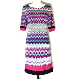 Karin Stevens Chevron Shift Dress